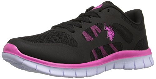 us polo assn shoes black and pink